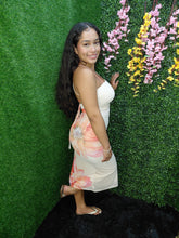 Load image into Gallery viewer, Nude orange dress with flowers

