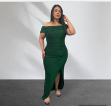 Load image into Gallery viewer, Formal Green Sparkle Dress
