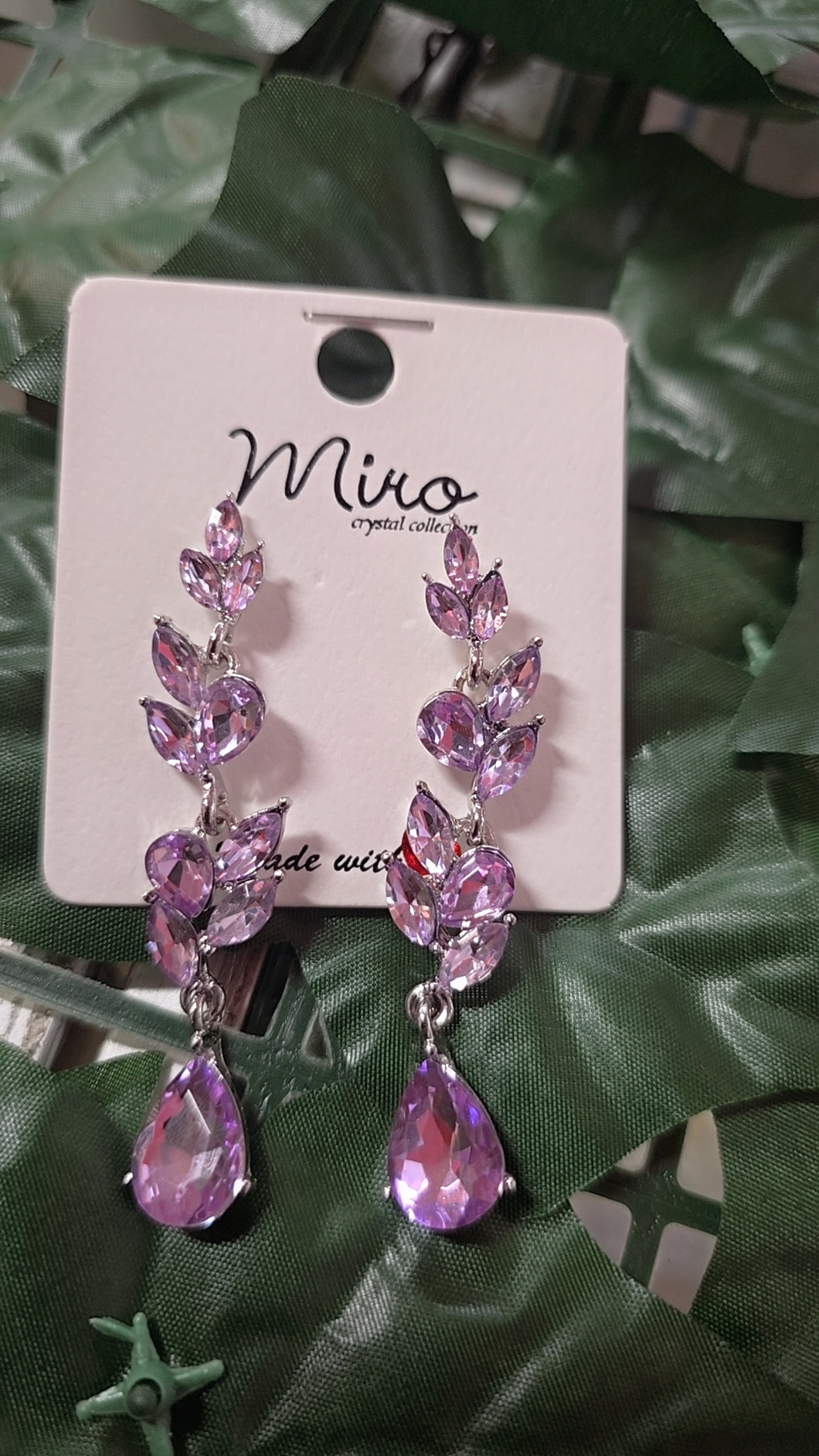 Lavender Crystal Earrings