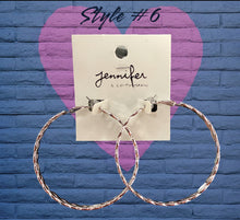 Load image into Gallery viewer, Hoop earrings styles 1-6
