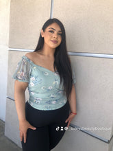 Load image into Gallery viewer, Flower Off The Sholders Shirt Plus Size
